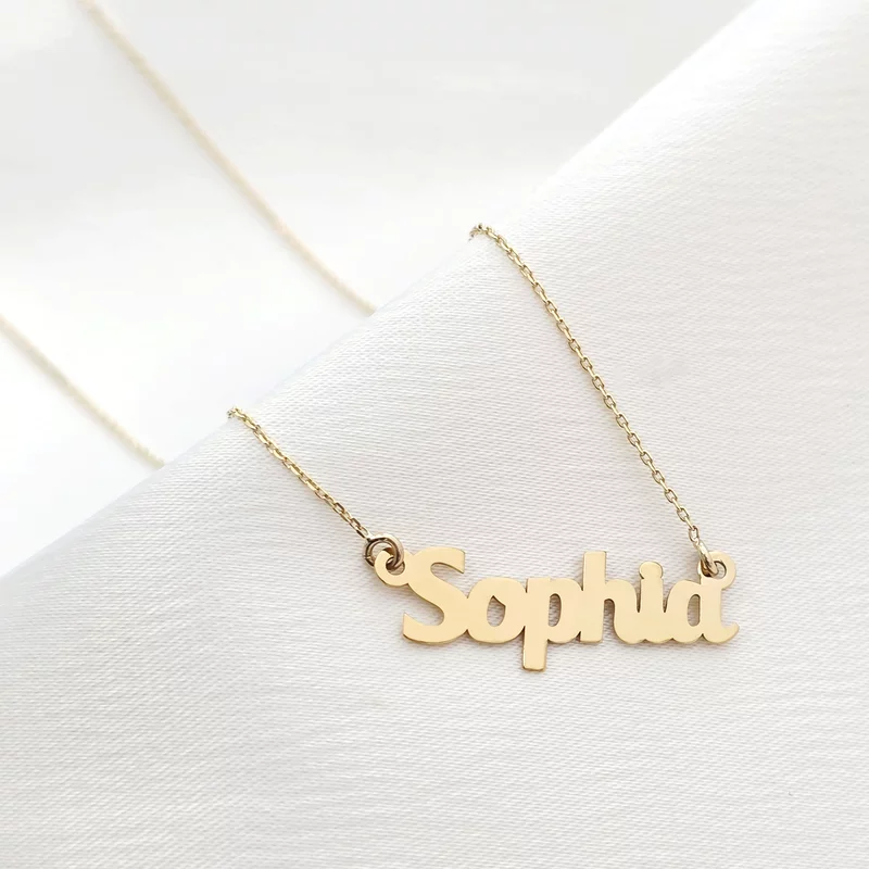 Lantisor nume - 5/6 litere - Aur Galben 14k picture - 3