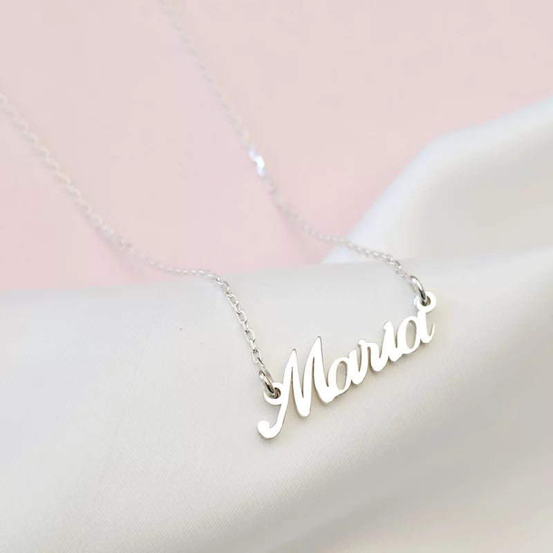 Lantisor Nume - Font Italic - Argint 925 picture - 3