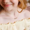 Lantisor personalizat cu nume 5-6 litere  si simbol coronita - Font elegant - Aur 9K