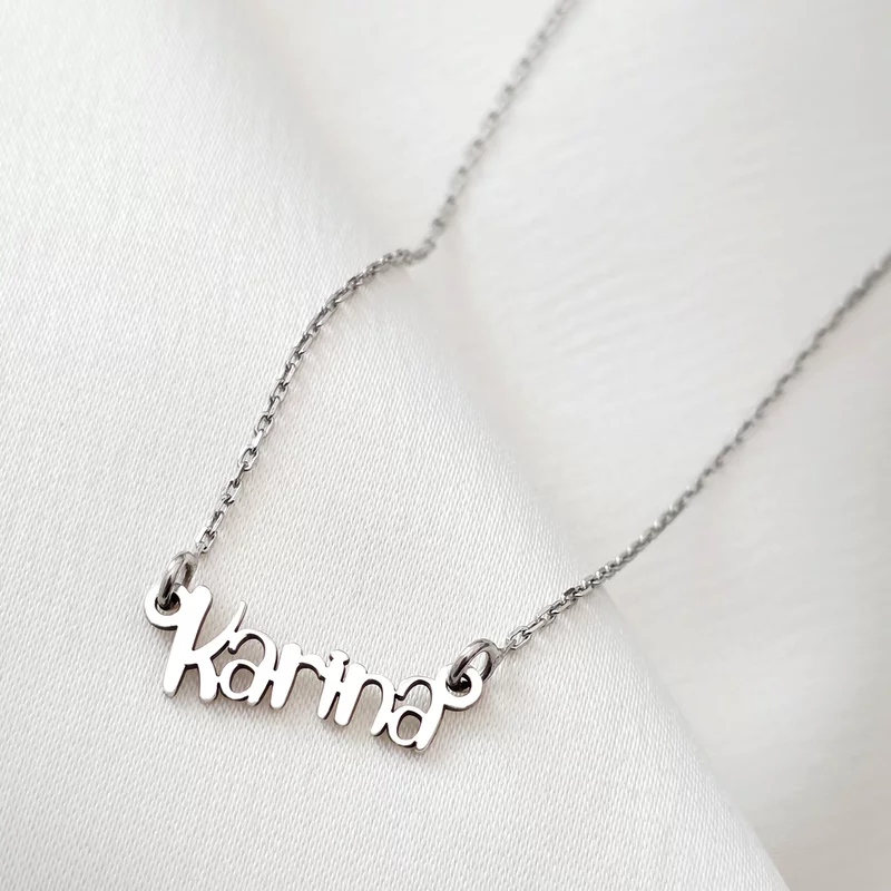 Lantisor personalizat cu Nume - Font Vesel - Argint 925 picture - 3
