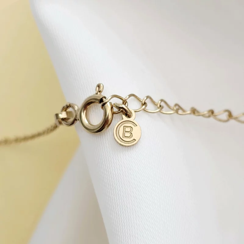 Lantisor personalizat cu Nume si Bufnita decorata cu Diamant natural - Argint 925 placat cu Aur Galben 18K picture - 5