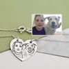 Lantisor personalizat cu poza - Iubirile mele - Pandant inima 15x17.5 mm - Argint 925