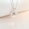 Lantisor personalizat cu simbol materie scoala - Educatie fizica - Banut de 15 mm cu lantisor - Argint 925
