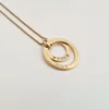 Lantisor personalizat - 2 discuri gravate - Argint placat cu Aur Galben 18K
