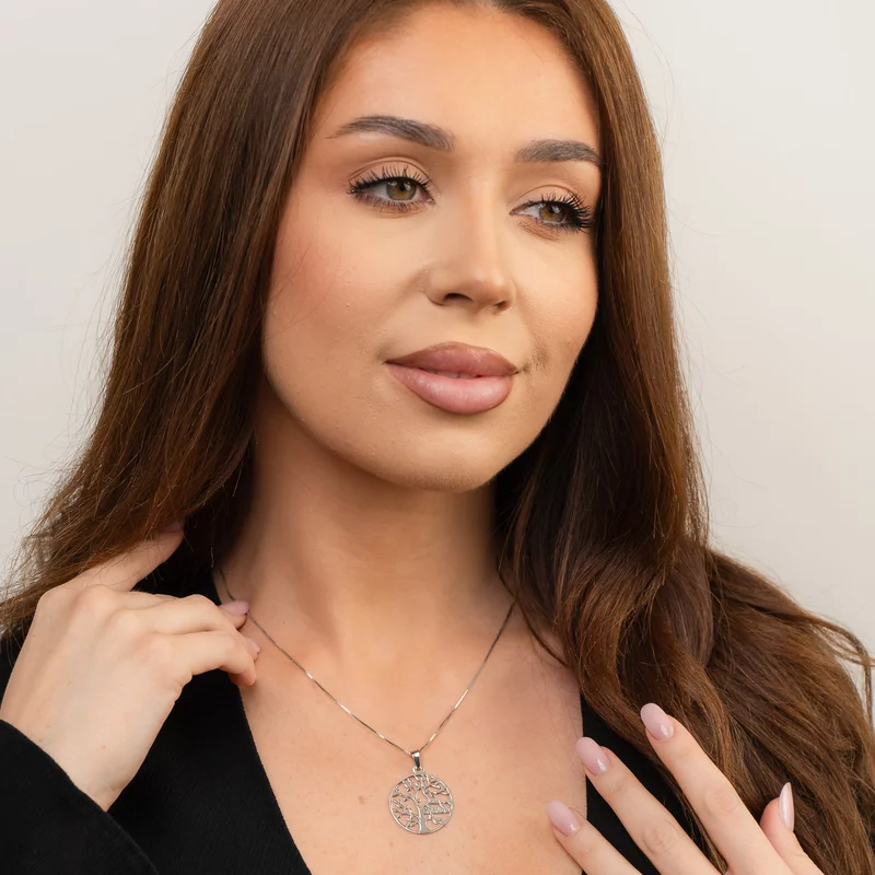 Lantisor premium - Copacul Vietii - personalizat cu nume - Argint 925 picture - 2