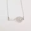 Lantisor Racheta de tenis - Argint 925 - cristal Swarovski