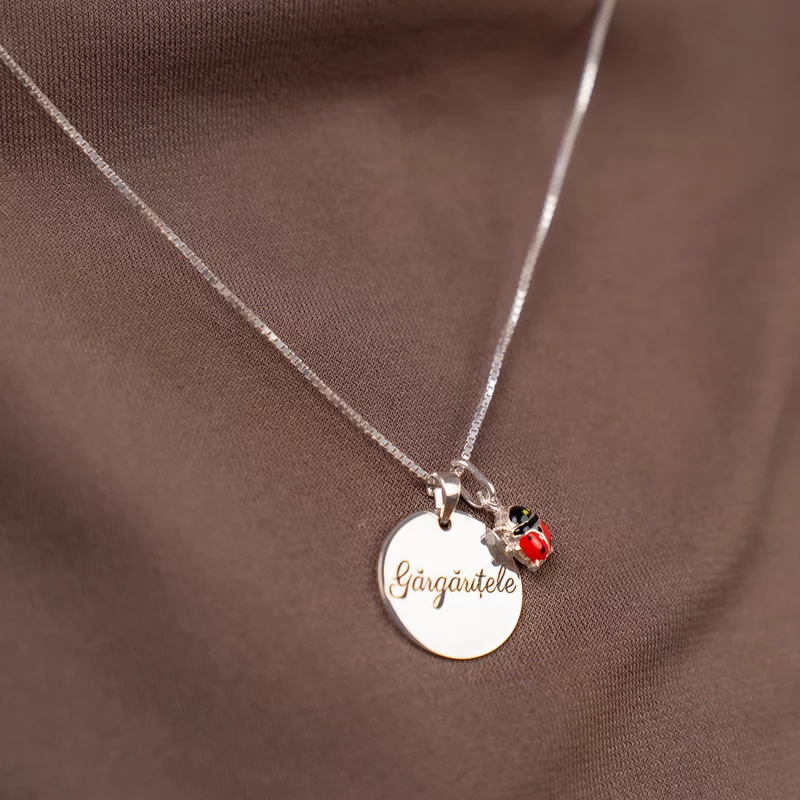 Lantisor Sweet Name - Pandantiv cu nume si charm Buburuza - Argint 925 picture - 4