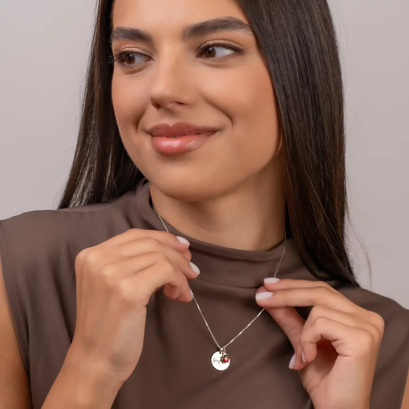 Lantisor Sweet Name - Pandantiv cu nume si charm Buburuza - Argint 925 picture - 2