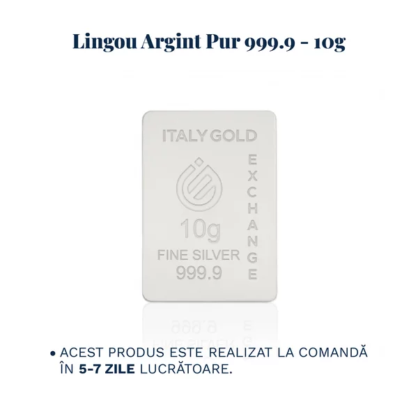 Lingou Argint Pur 999.9 de 10g Personalizat