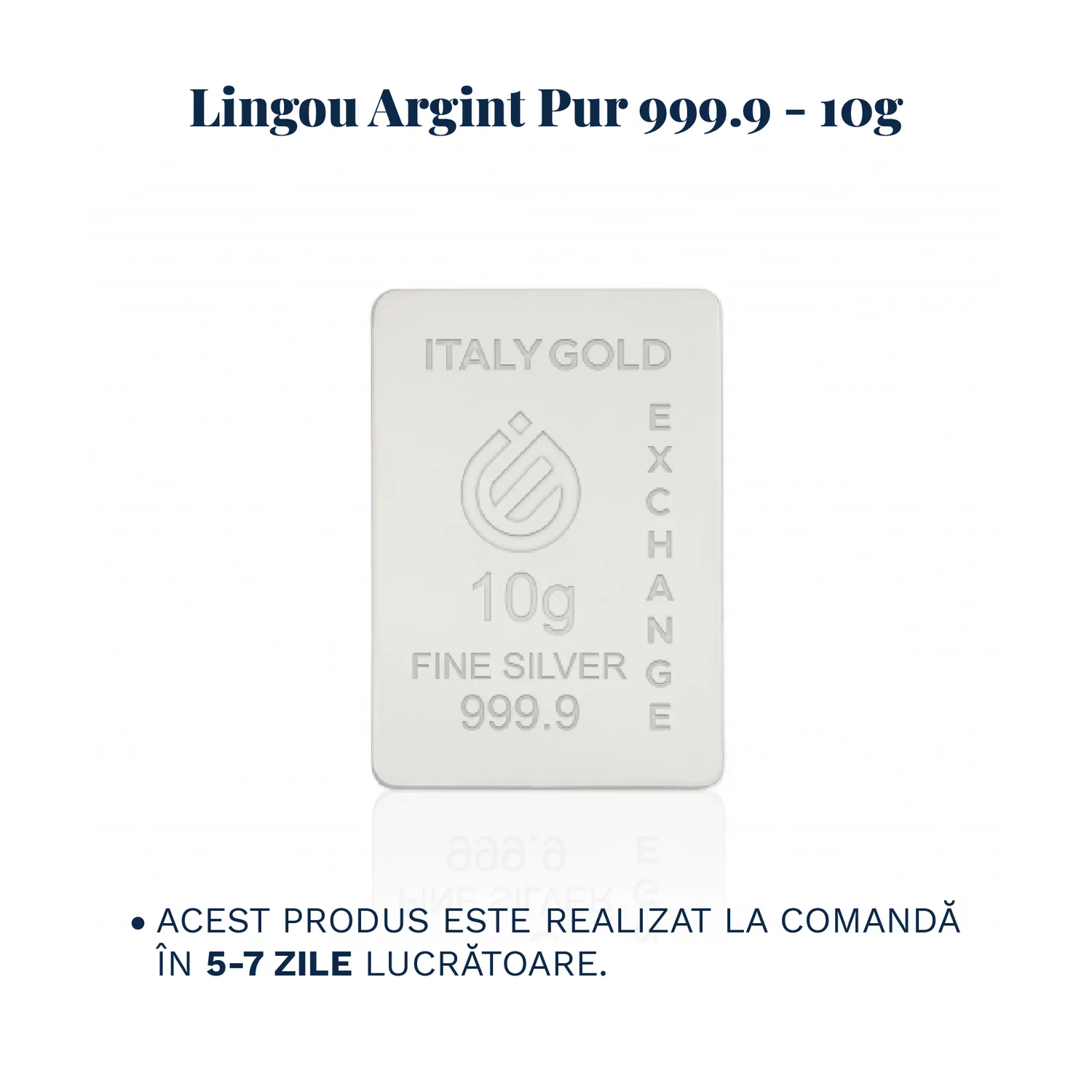 Lingou Argint Pur 999.9 de 10g Personalizat