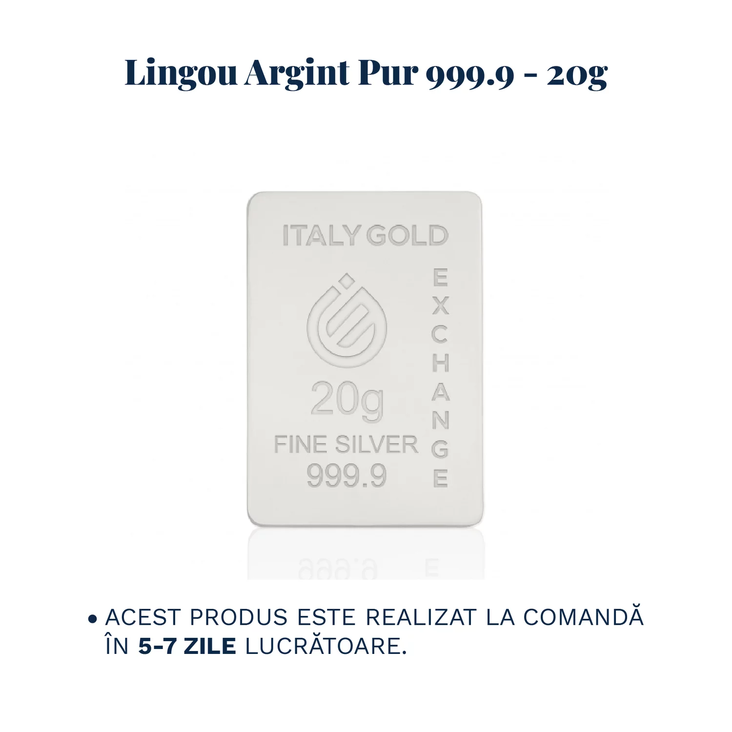 Lingou Argint Pur 999.9 de 20g Personalizat