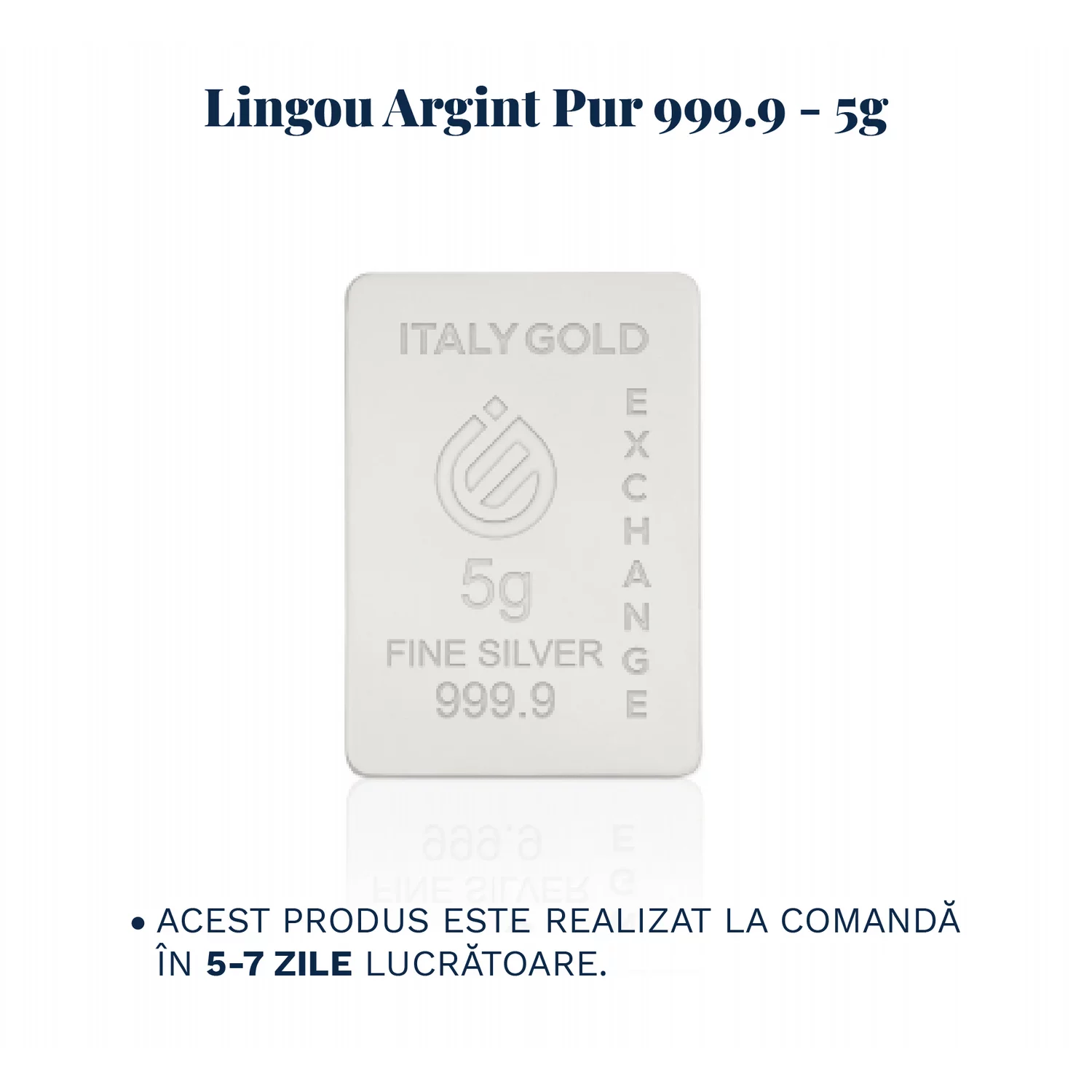 Lingou Argint Pur 999.9 de 5g Personalizat
