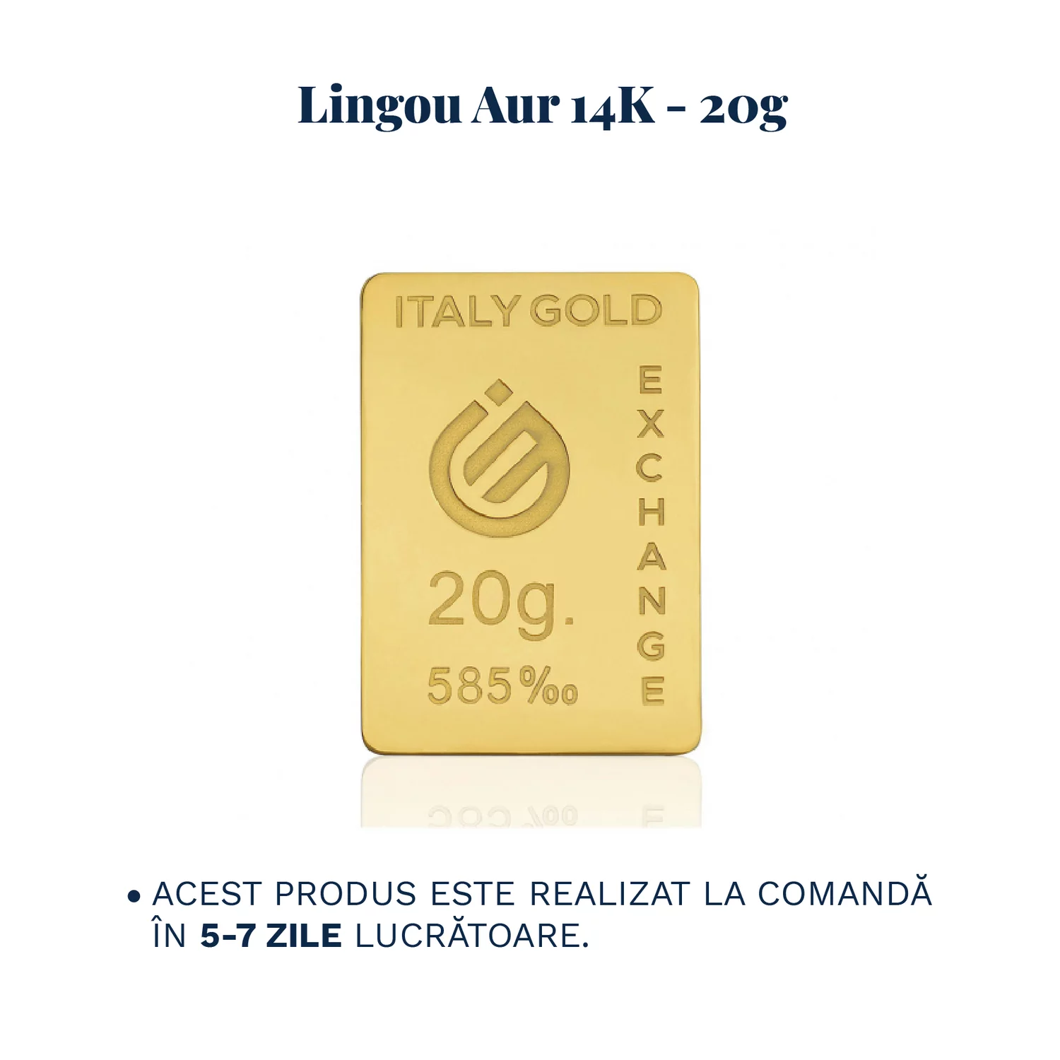 Lingou Aur 14K de 20g Personalizat