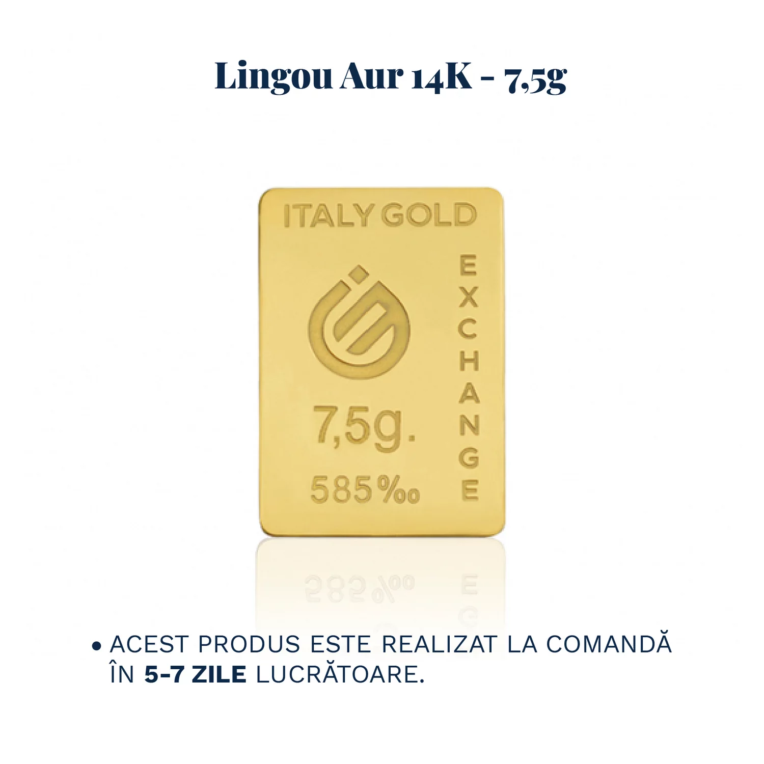 Lingou Aur 14K de 7.5g Personalizat