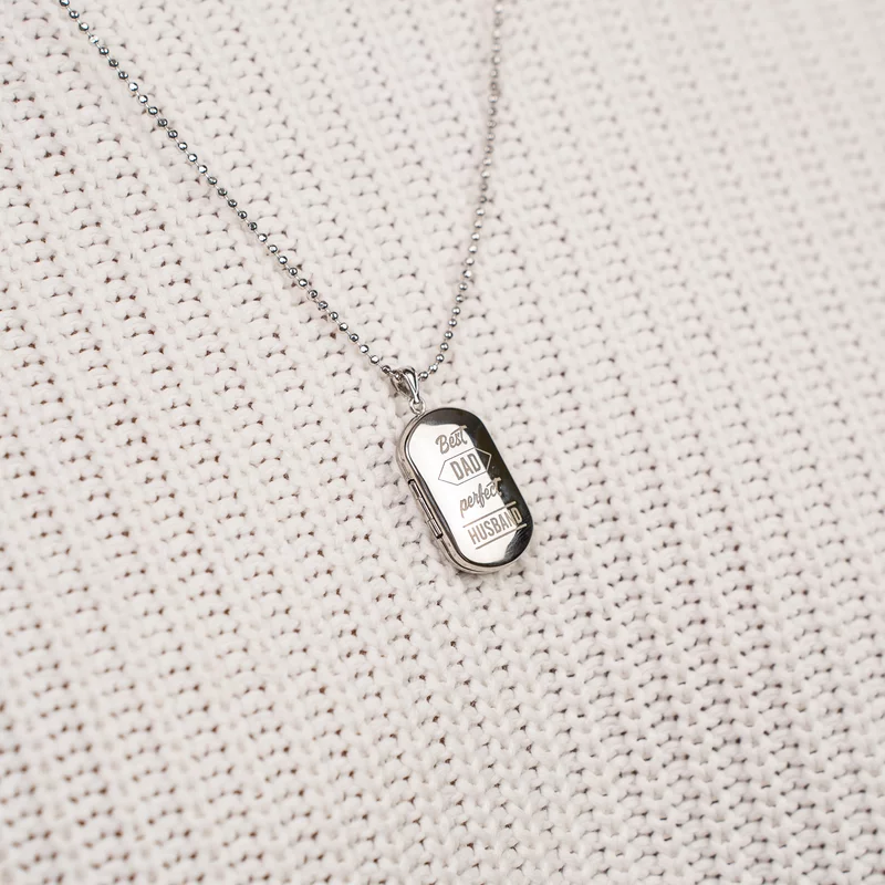 Medalion cu poze in interior - Dog Tag - Argint 925 Rodiat picture - 6