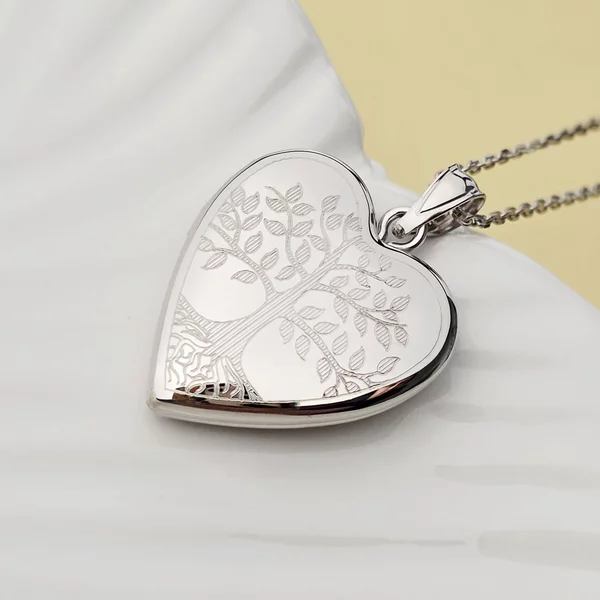 Medalion inima cu poze in interior - Eternal Love Tree - Argint 925