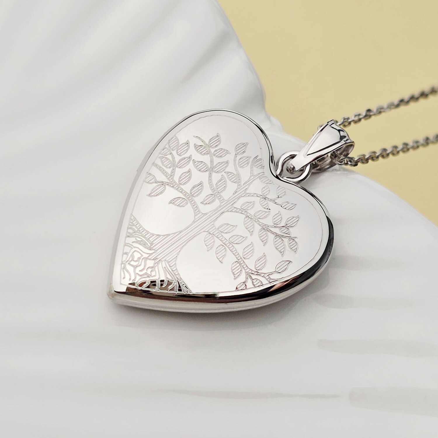 Medalion inima cu poze in interior - Eternal Love Tree - Argint 925
