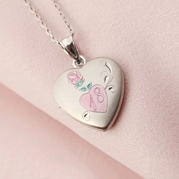 Medalion inima cu poze in interior - Rose 18 Memories - Argint 925