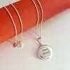 Lantisor cu medalion rotund 18 mm cu poza in interior - Gravura personalizata - Argint 925