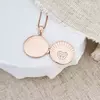 Medalion Scanteia Alba - Locket cu poze in interior - Argint 925 si Zirconii