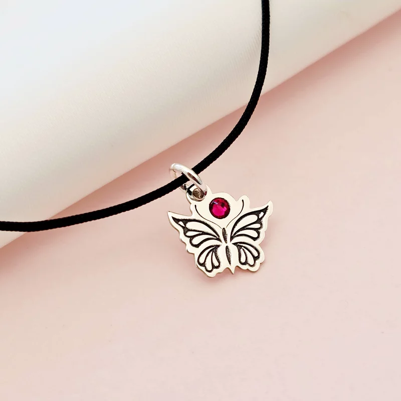 Pandantiv Fluture cu aripile deschise - Argint 925 - cristal Swarovski picture - 3