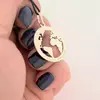 Pandantiv Globul Pamantesc 2D - Personalizat cu mesaj - Aur Roz 14K