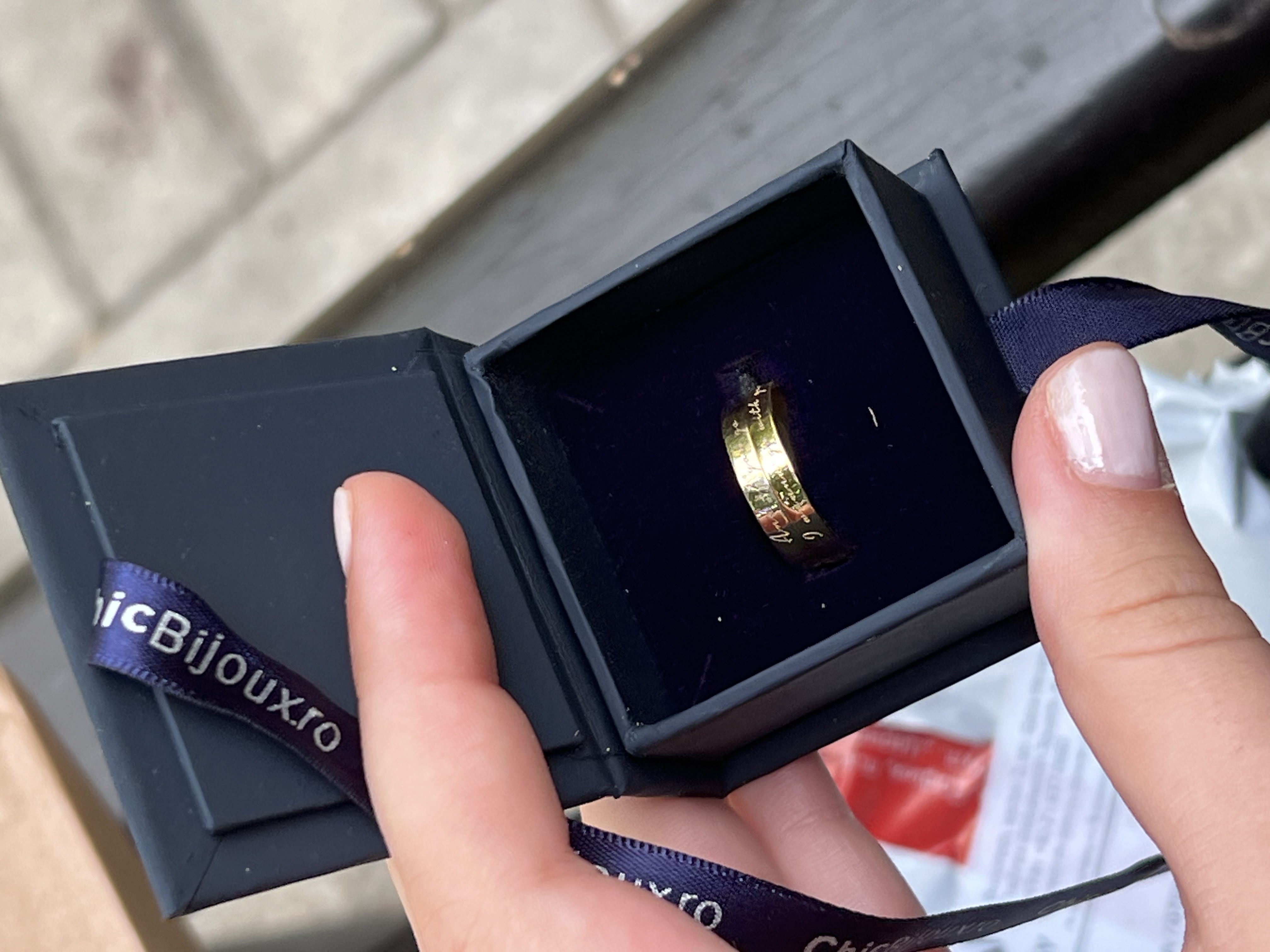 Recenzie Inel personalizat cu nume - Argint 925 placat cu Aur galben 18k - Daria P.