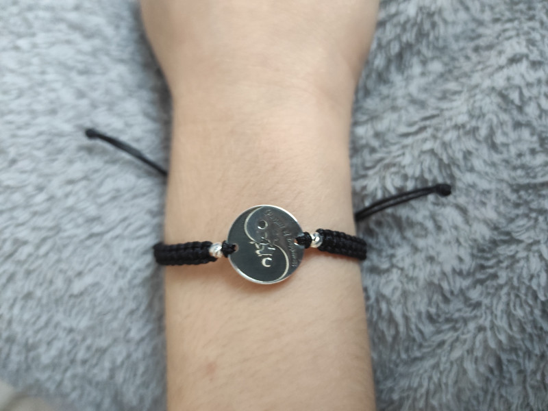 Recenzie Bratara Yin&Yang - Pursuit of hapiness - Argint 925, snur diverse culori reglabil - Zelzina Huzum