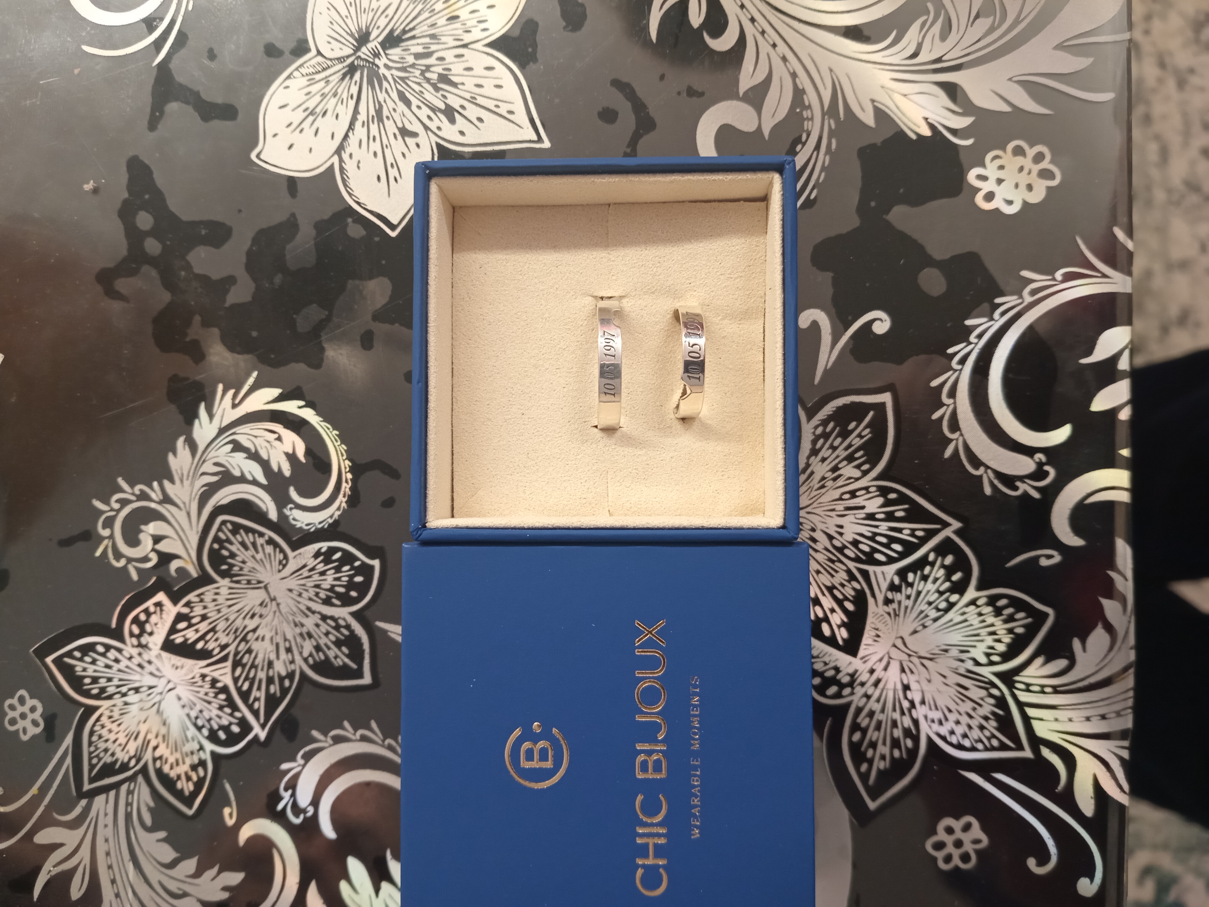 Recenzie Set 2 Inele personalizate - coordonate - pentru Cuplu - Argint 925 - Nicoleta