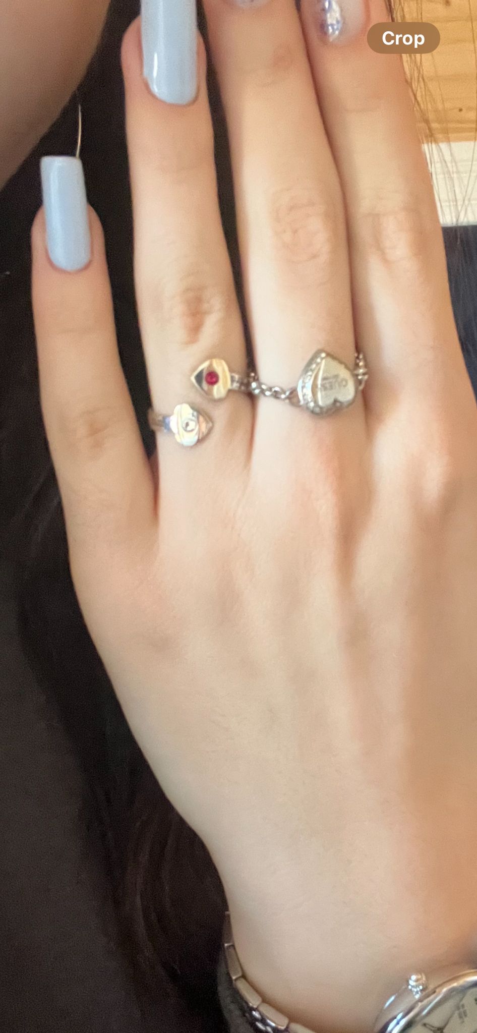 Recenzie Inel personalizat 2 nume si 2 inimi - Argint 925 - cristale Swarovski - Geanina B.