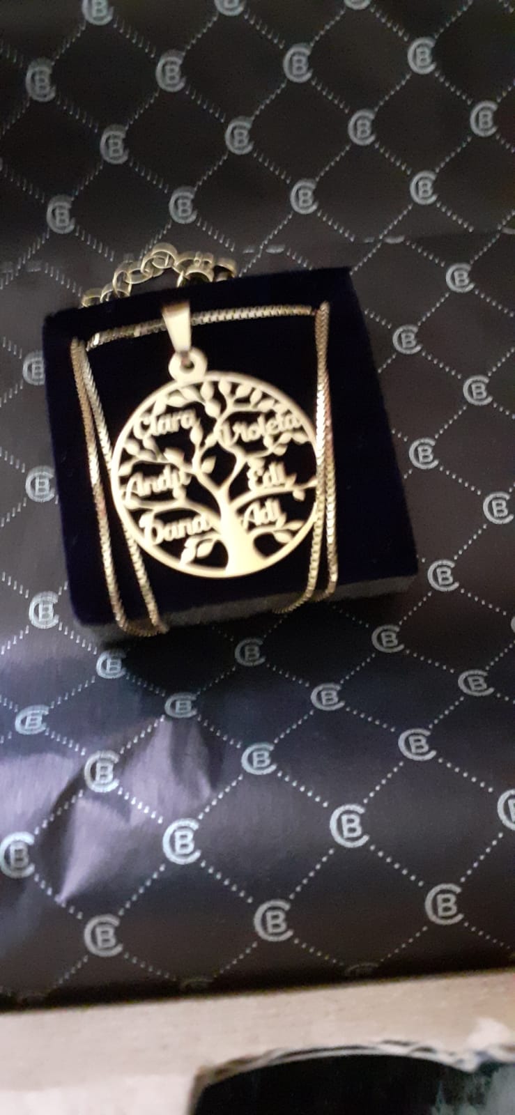 Recenzie Lantisor premium - Copacul Vietii - personalizat cu nume - Argint 925 placat cu Aur galben 18K - Ileana Georgeta B.