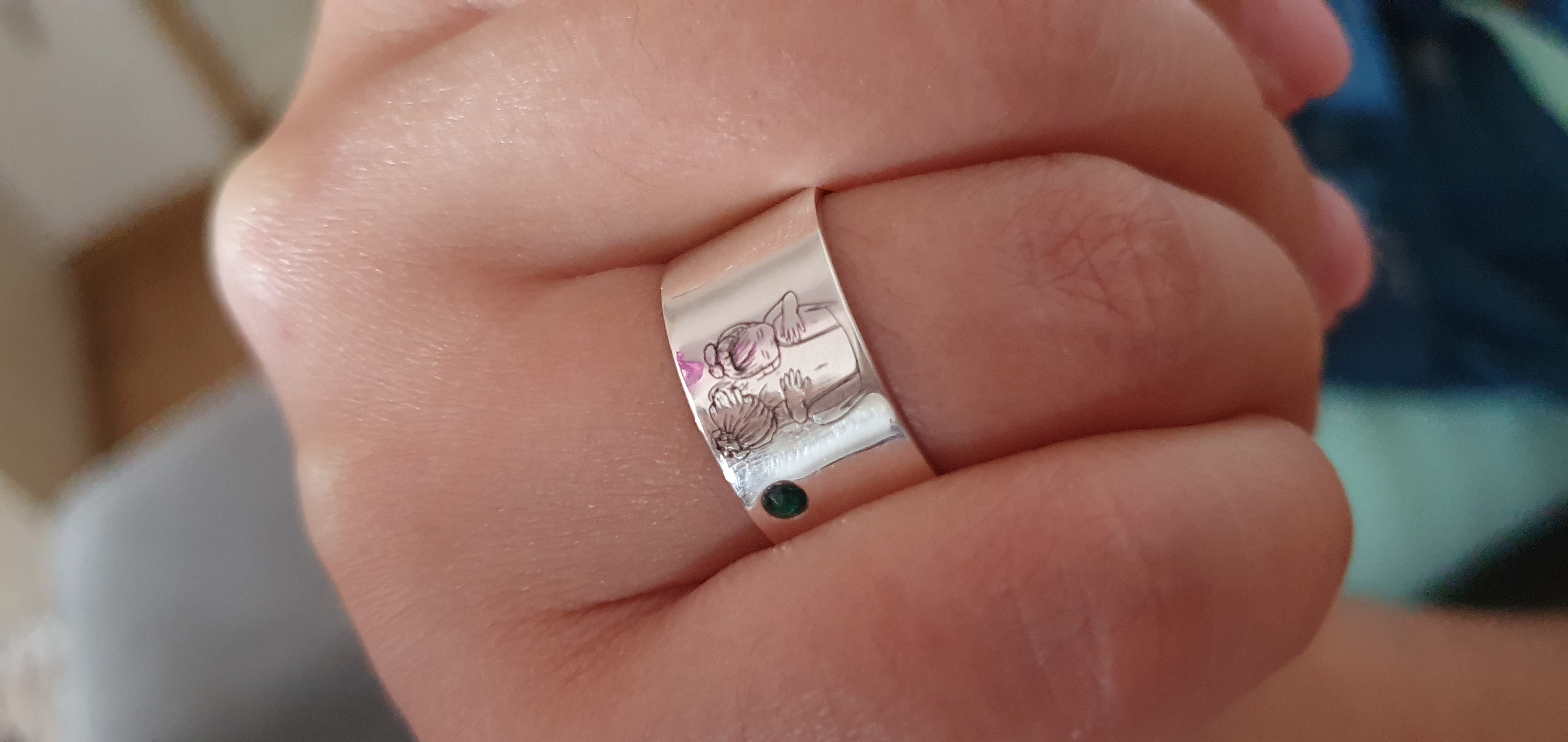 Recenzie Inel personalizat - Mama si fiica - model lat - Argint 925 - Cristal Swarovski - Cerasela H.