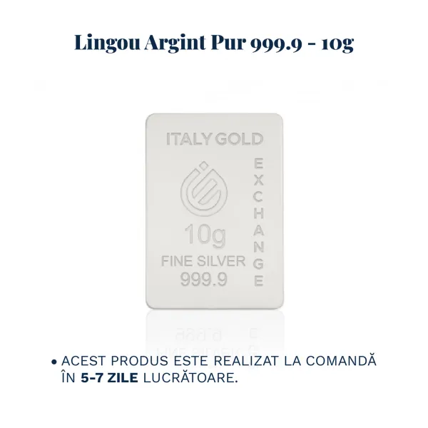 Lingou Argint Pur 999.9 de 10g Personalizat