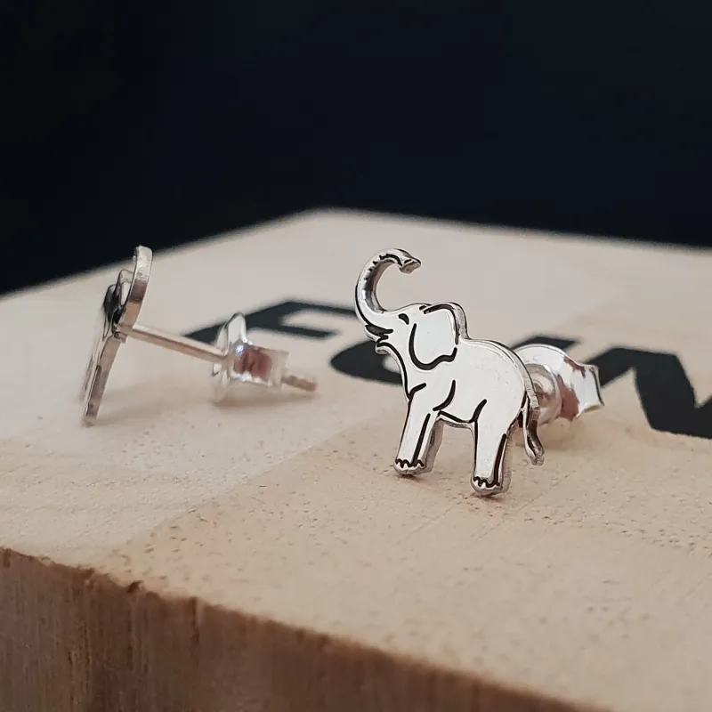 Cercei Elefant - Argint 925, surub picture - 9
