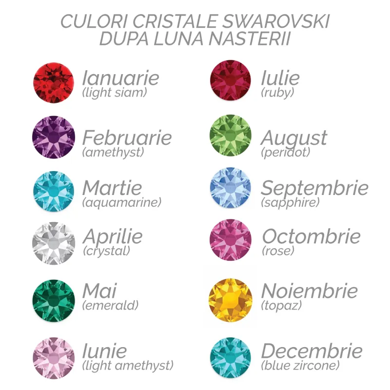 Cercei fluture - model simplu cu cristal Swarovski - Aur Galben 14K - inchidere surub picture - 7