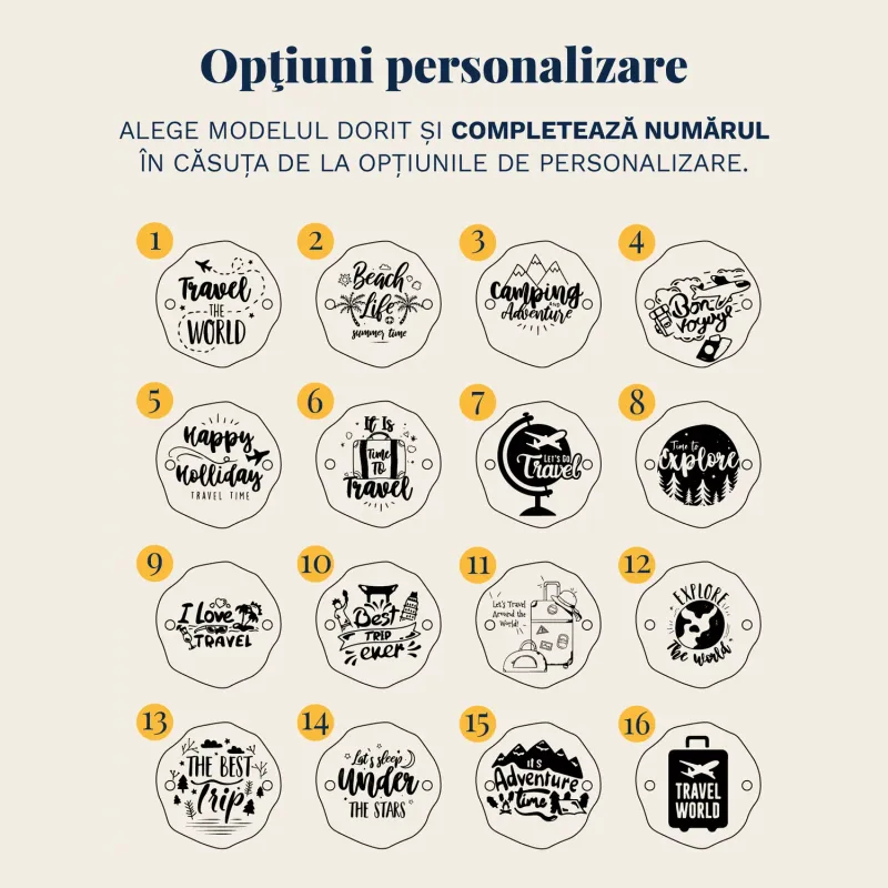 Colier personalizat Travel - Pandantiv aspect mat - Argint 925 picture - 5