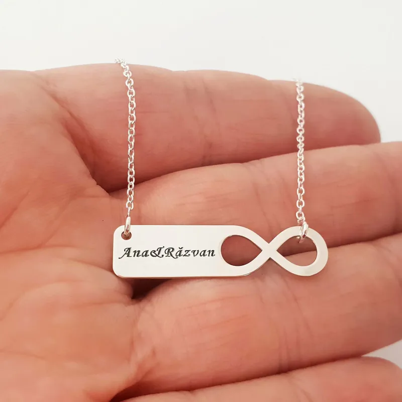 Lantisor personalizat - Te iubesc la infinit - Argint 925 picture - 2