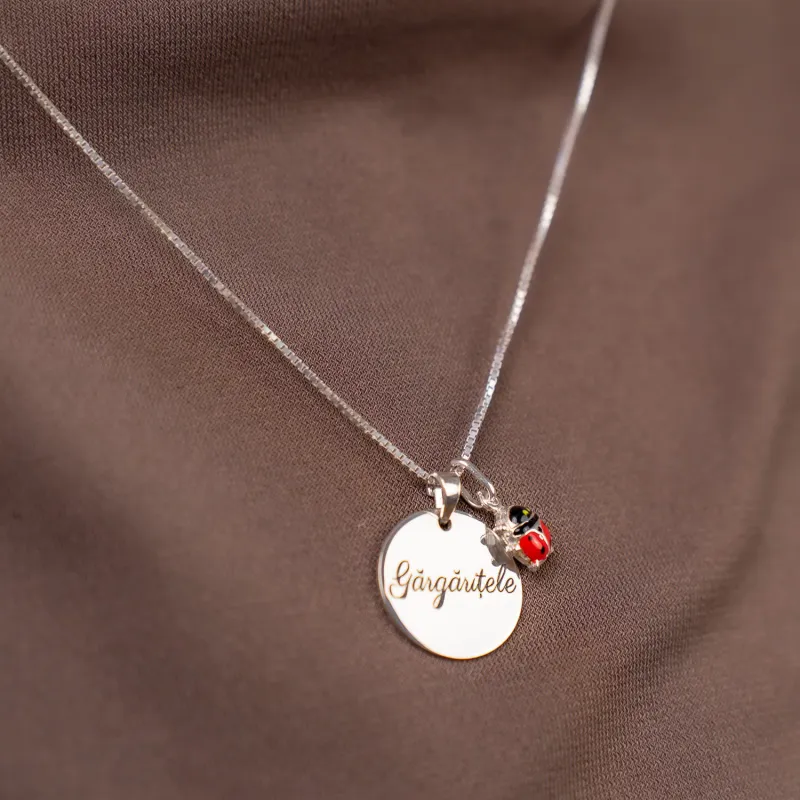 Lantisor Sweet Name - Pandantiv cu nume si charm Buburuza - Argint 925 picture - 5