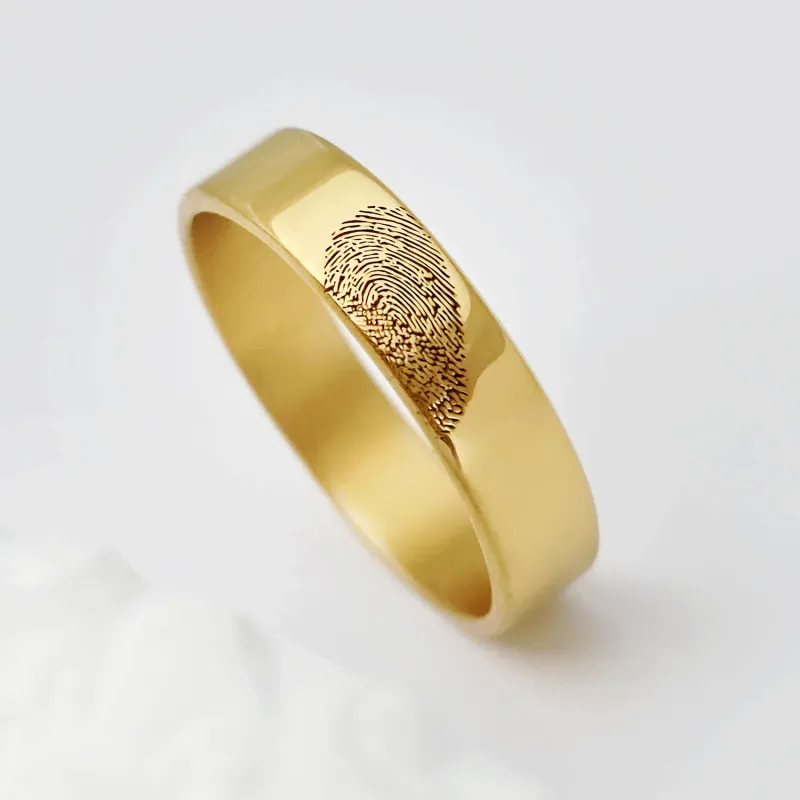 Verigheta Amprenta inimii - Argint placat cu Aur Galben 18K picture - 7