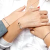 Set 3 bratari personalizate - Mama cu 2 fete - Placuta cu lantisor si 2 Inimioare decupate cu snur - Argint 925