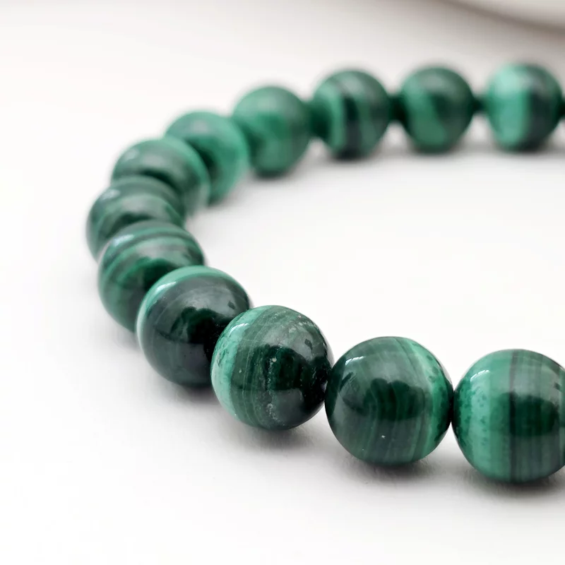 Set bratari Tranformare - Pietre Malachite & Bilute personalizate din Argint 925 - Snur elastic picture - 5