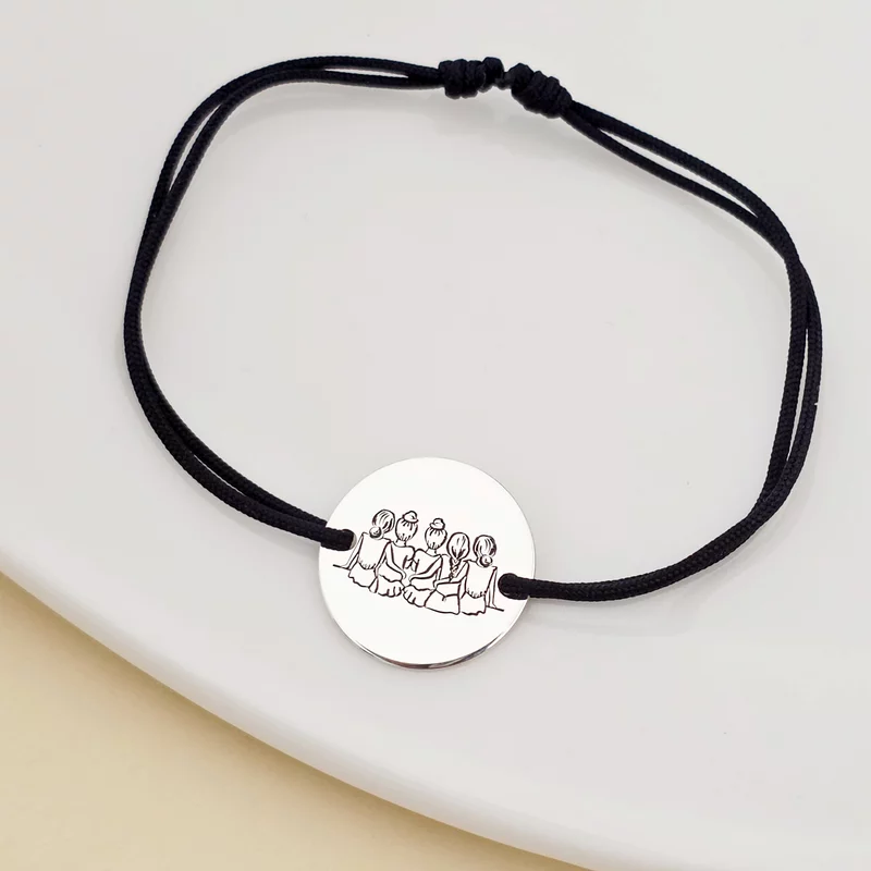 Set Cadou 5 bratari surori / prietene - banut din Argint 925, snur reglabil picture - 2