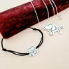 Set personalizat lantisor si bratara - Stetoscop sub forma unei inimi - Argint 925