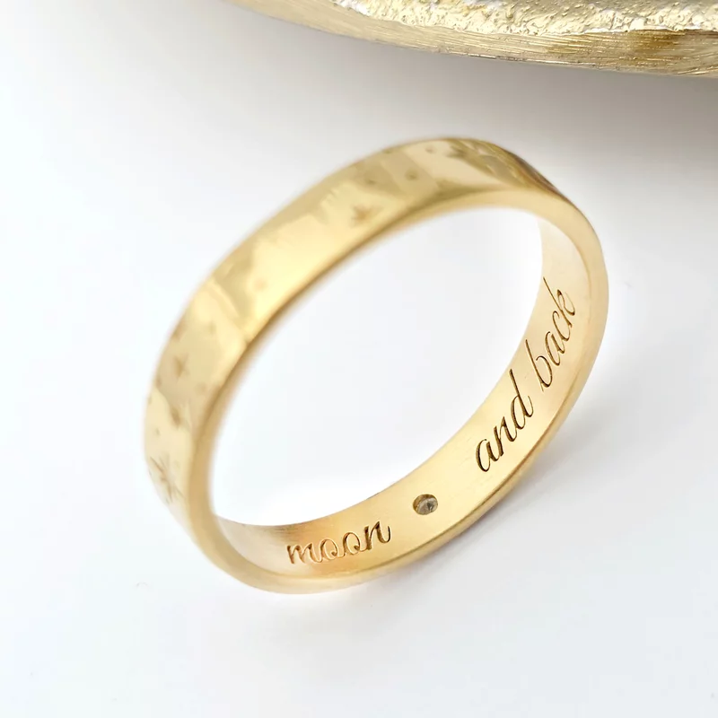Verigheta Astralis - Argint placat cu Aur Galben 18K - Diamant natural picture - 2