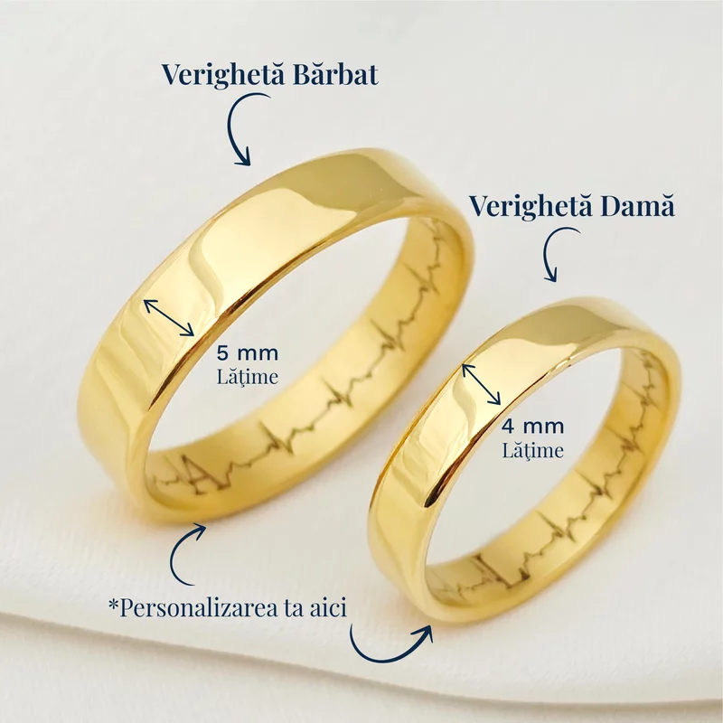 Verigheta Glasul inimii - Argint placat cu Aur Galben 18K picture - 3
