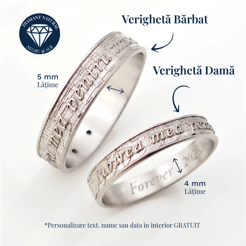 Verigheta Iubire fara bariere - Argint Rodiat picture - 3