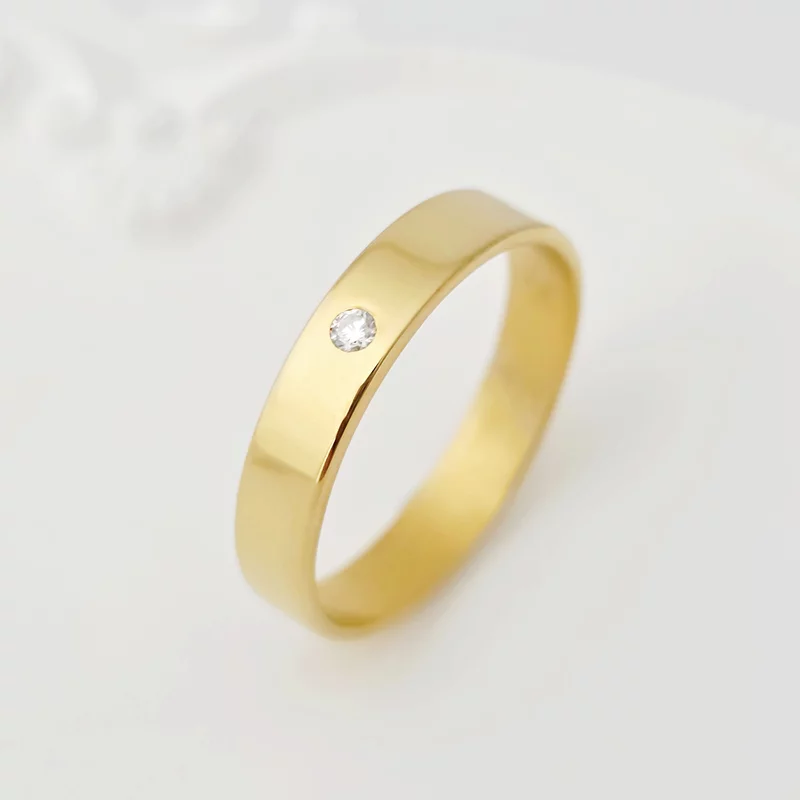 Verigheta Iubire pura - Argint placat cu Aur Galben 18K - Diamant natural picture - 5