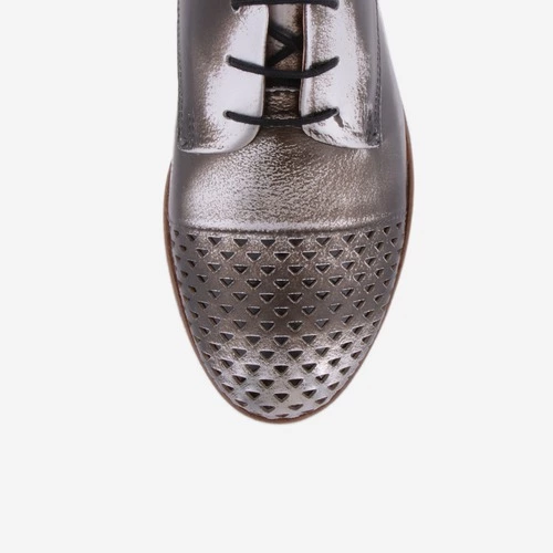 Pantofi Oxford din piele naturala gri Yaris