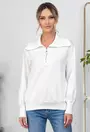 Bluza alba cu guler inalt