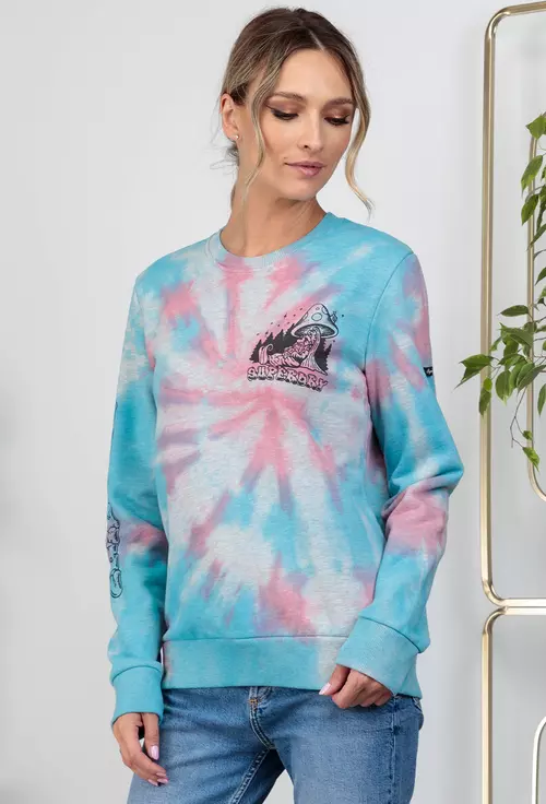 Bluza bleu cu roz